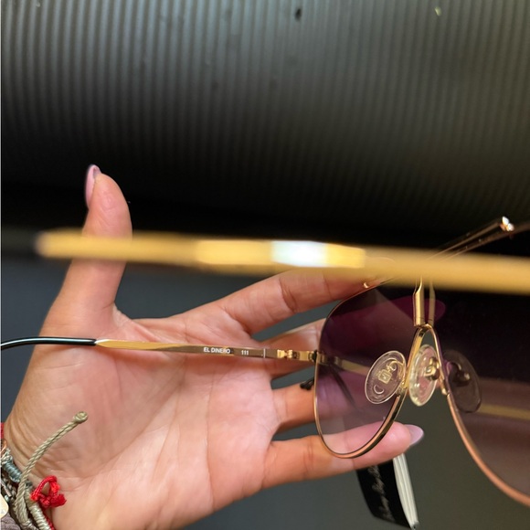 Quay Australia Gold and Black Sunglasses